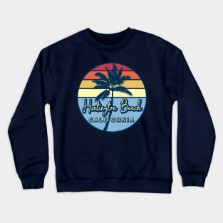 Huntington Beach California Retro Sunset Crewneck Sweatshirt